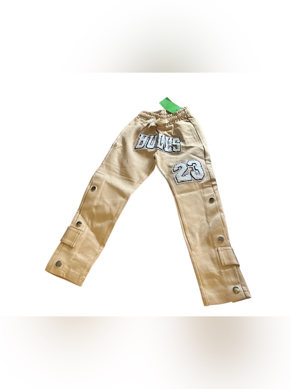 Kids Beige Joggers with 'DONS' & 23 Sport Patches